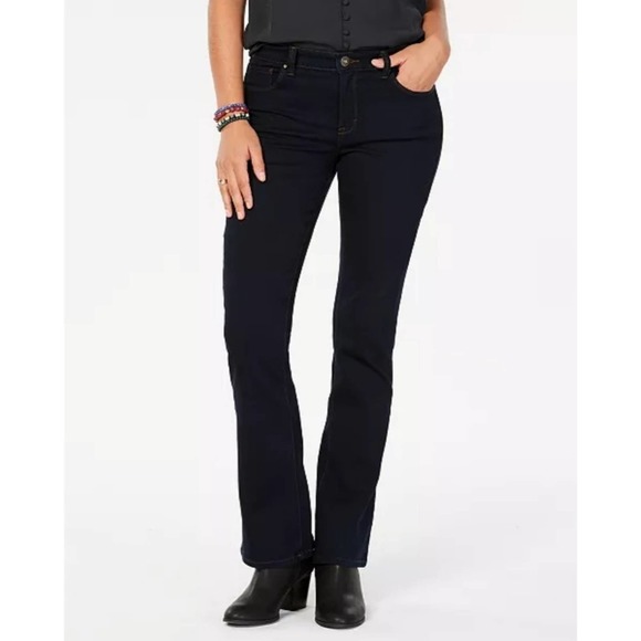 Style & Co Tummy Control Bootleg Jeans 10 Long - Picture 2 of 12